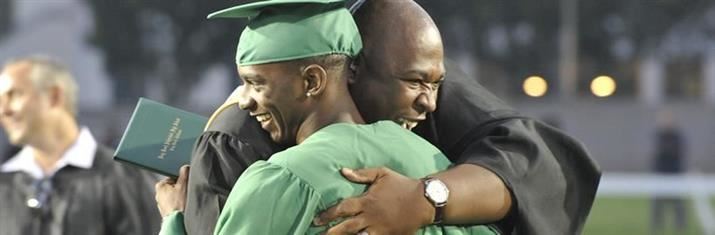 A student at graduation